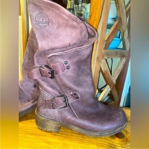 Awesome purple mauve combat moto boots